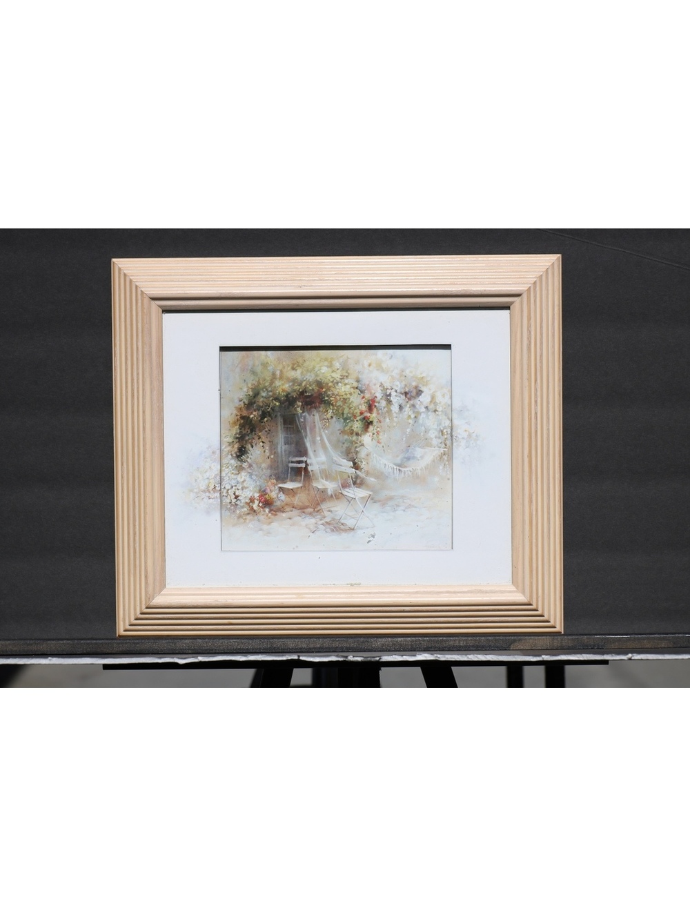 Just Peace vintage framed print of wtercolor painting